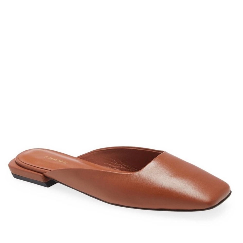 NWT Frame Le Town Leather Mule Tobacco Brown Size: 36 Never won Great for Summer - Picture 8 of 12